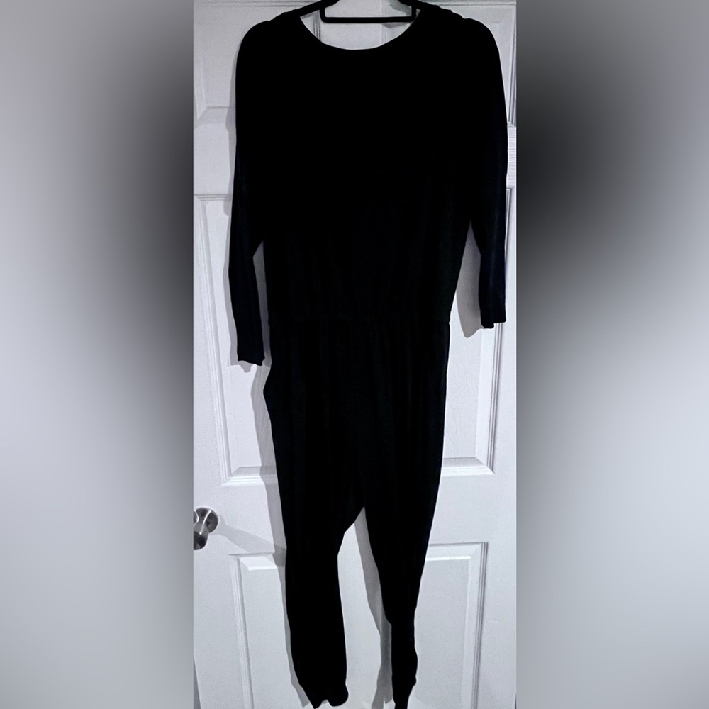 Classic Black Long-Sleeve Women's Jumpsuit